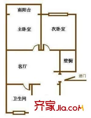 绿景世都 2室 户型图