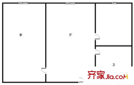 富特三村戶型圖戶型圖 1室1廳1衛(wèi)1廚