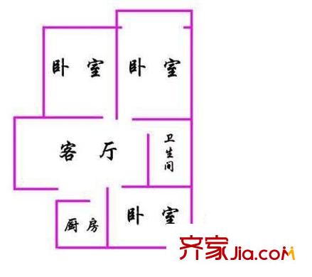 古美西路316弄小区户型图上海 古美西路316弄 户型图 3室1厅1卫1厨