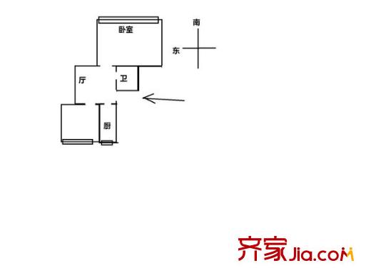 学院新村户型图 户型图 1室1厅1卫1厨
