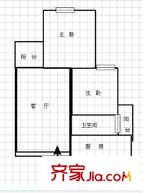 星頌家園戶型圖戶型圖 2室1廳1衛(wèi)1廚