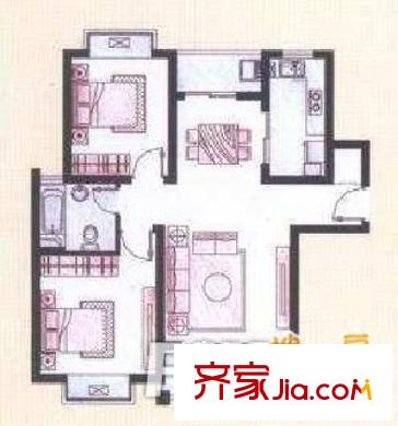 白玉兰馨园户型图户型图 1室1厅1卫1厨