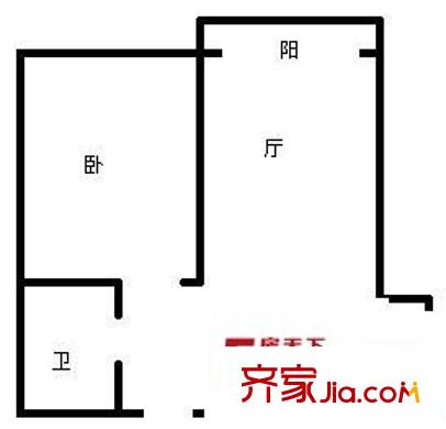 陸家嘴峰會 1室 戶型圖