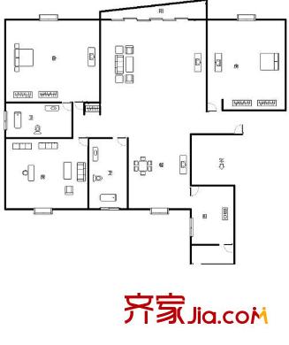 陸家嘴峰會(huì) 3室 戶型圖
