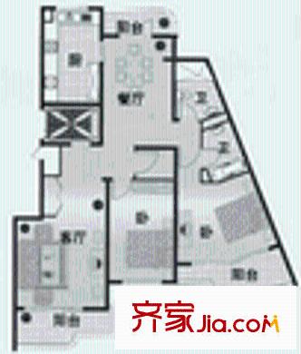 悉尼陽(yáng)光戶型圖2室2廳2衛(wèi)1廚
