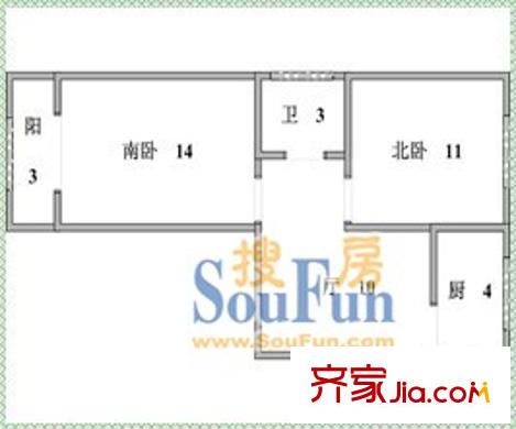莘松五村2室41厅1卫1厨