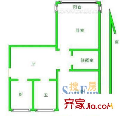 上海 莘松五村 户型图