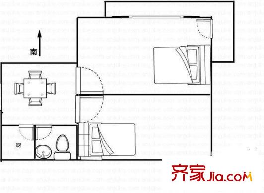 中凌東港苑 2室 戶型圖