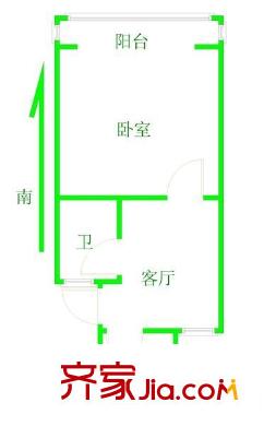華南名苑戶型圖戶型圖 1室2廳1衛(wèi)1廚