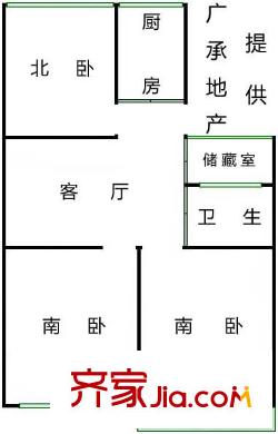 羅山四村 3室 戶型圖