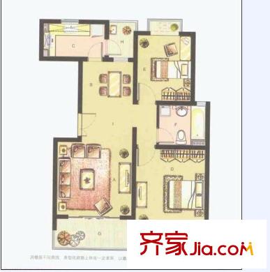 新世紀花苑三期 0室 戶型圖