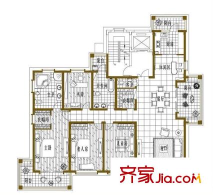 中星恬園 4室 戶型圖