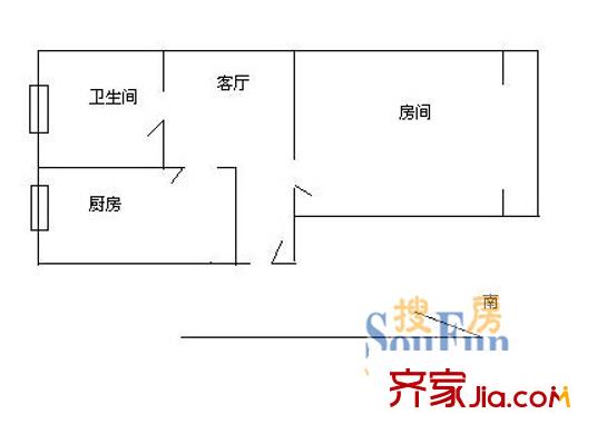 金楊四街坊一室 戶型圖