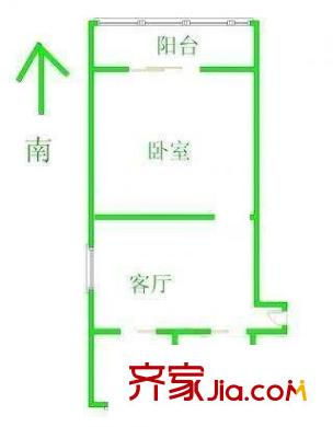 金楊四街坊 1室 戶型圖