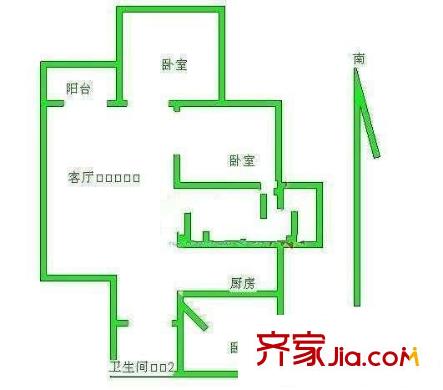 櫻花坊 3室 戶型圖