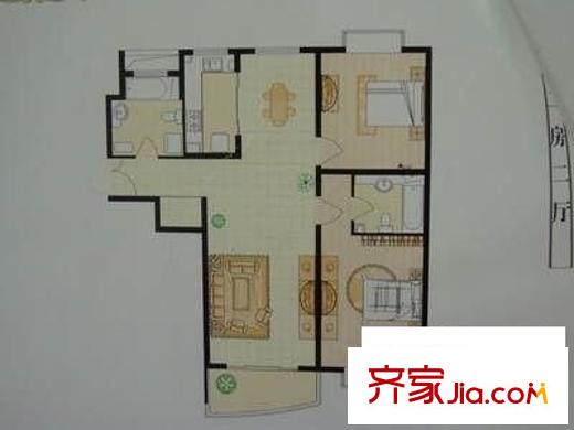 金橋名都戶型圖戶型圖 2室2廳2衛(wèi)2廚