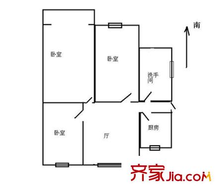 芳草路352弄小區(qū)戶型圖上海 芳草路352弄 戶型圖 3室1廳1衛(wèi)1廚