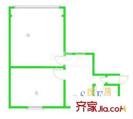 鑫唐佳苑戶型圖戶型圖 2室1廳1衛(wèi)1廚