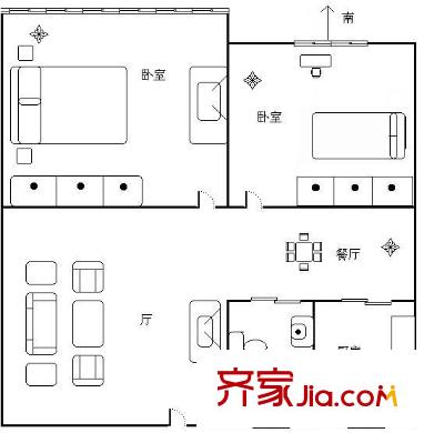 光启公寓2室2厅1卫1厨