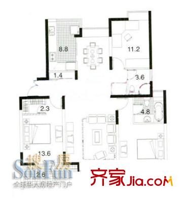 上海 舒诗康庭 户型图