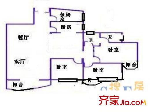 上海 总统公寓 户型图