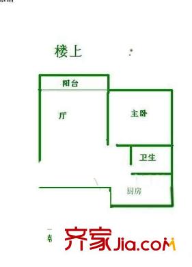 凌港城戶型圖戶型圖 1室1廳1衛(wèi)1廚