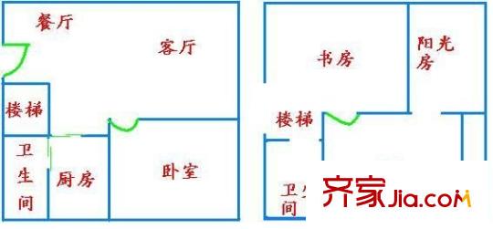 龙柏六村户型图户型图 3室2厅2卫1厨