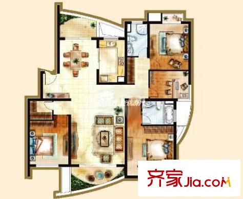 湯巷馨村 3室 戶型圖
