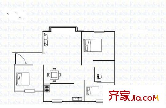 湯巷馨村 3室 戶型圖