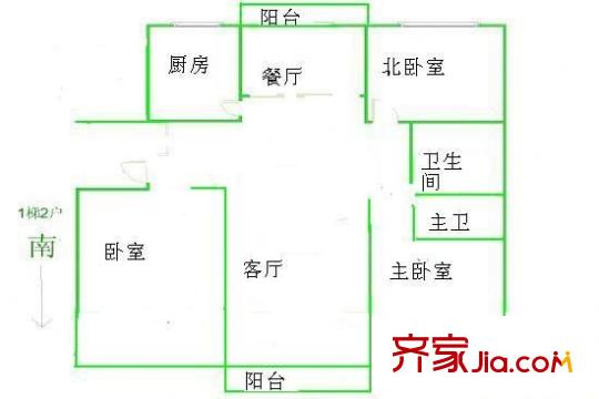湯巷馨村 3室 戶型圖
