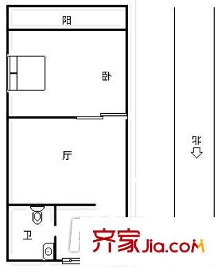 蔷薇二村 0室 户型图