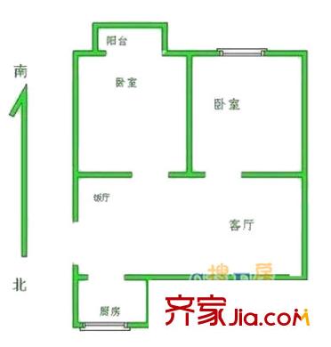 海桐小區(qū)戶(hù)型圖上海 海桐路68弄2室 戶(hù)型圖 2室2廳1衛(wèi)1廚