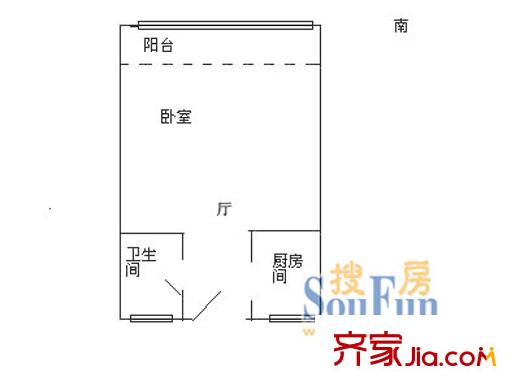 海桐小區(qū)戶型圖上海 海桐路68弄1室 戶型圖 1室1廳1衛(wèi)1廚