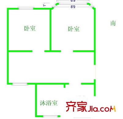 海桐小區(qū)戶(hù)型圖戶(hù)型圖 2室1廳1衛(wèi)1廚