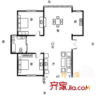 上海 达安春之声花园二期 户型图
