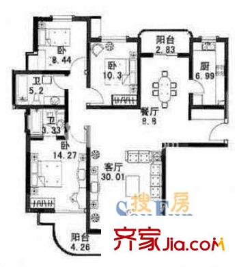 上海 富都花园 户型图