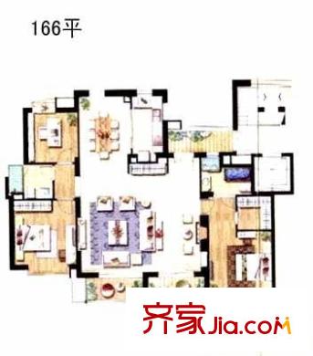 招商雍华府 4室 户型图