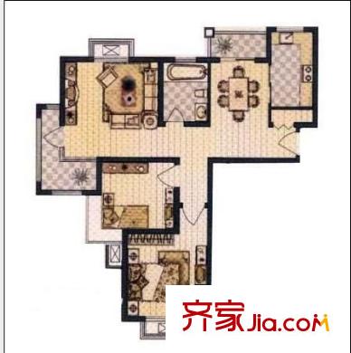 古桐公寓戶型圖戶型圖 2室1廳1衛(wèi)1廚