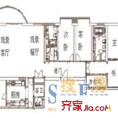 濱江蘭庭 4室 戶型圖