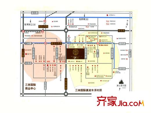 浦發(fā)御園交通圖