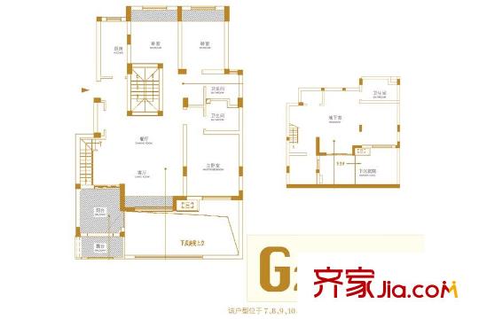 浦發(fā)御園g2 3室2廳2衛(wèi)1廚