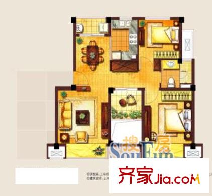 上海 金地格林世界城市公馆 户型图