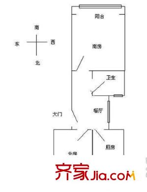 上海莘城 1室 户型图