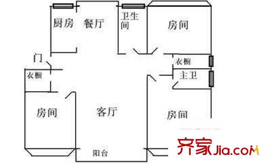 小富人家(闵行)户型图户型图 3室2厅1卫