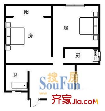 上海 森林灣二期2室 戶型圖
