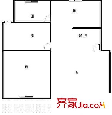 東港麗景苑戶型圖戶型圖 2室2廳1衛(wèi)1廚