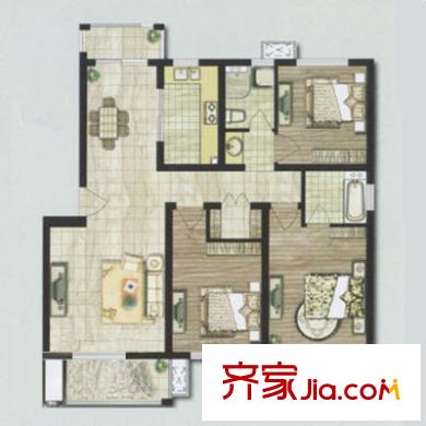 爱丁堡润峰苑户型图上海 爱丁堡 户型图 3室2厅2卫1厨