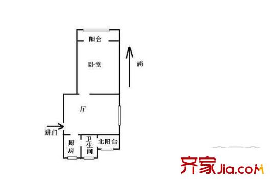 萊陽(yáng)新家園戶(hù)型圖戶(hù)型圖 1室1廳1衛(wèi)1廚
