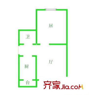 萊陽(yáng)新家園戶(hù)型圖戶(hù)型圖 1室1廳1衛(wèi)1廚