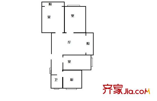 萊陽(yáng)新家園 3室 戶(hù)型圖